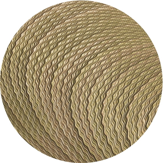 Ahgly Company Indoor Round Patterned Red Dirt Brown Area Rugs, 4' Round