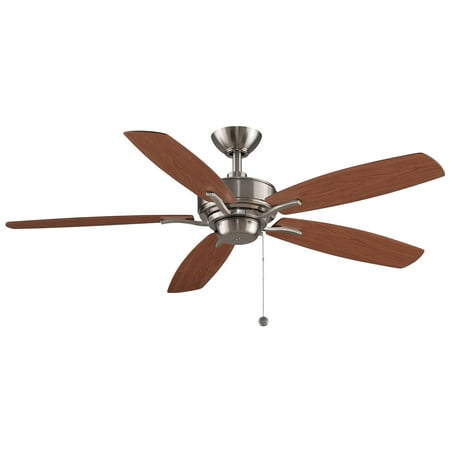 

Indoor Ceiling Fans With Brushed Nickel Tone Color and Finish Metal Material 52 inch