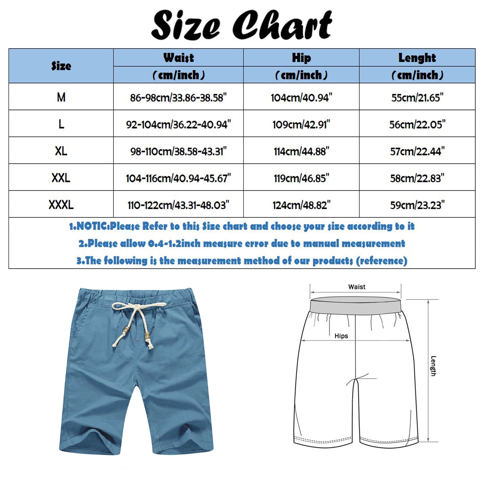 adviicd Men Pants Casual Slim Mens Shorts Casual Cargo Shorts for Men -  Casual and Cotton Inseam Shorts Navy 3XL 