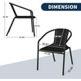 thumbnail image 6 of ELPOSUN Outdoor Dining Chairs Set of 4, Wicker Patio Chairs with Metal Frame, Rattan Indoor-Outdoor Chairs for Bistro, Deck, Backyard, Porch, Restaurant Stack Chair 4 Pack （Black）, 6 of 7