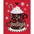thumbnail image 2 of Mullan, Michael 15x18 Black Ornate Wood Framed with Double Matting Museum Art Print Titled - Festive Holiday Cocoa Seasons Greetings, 2 of 4