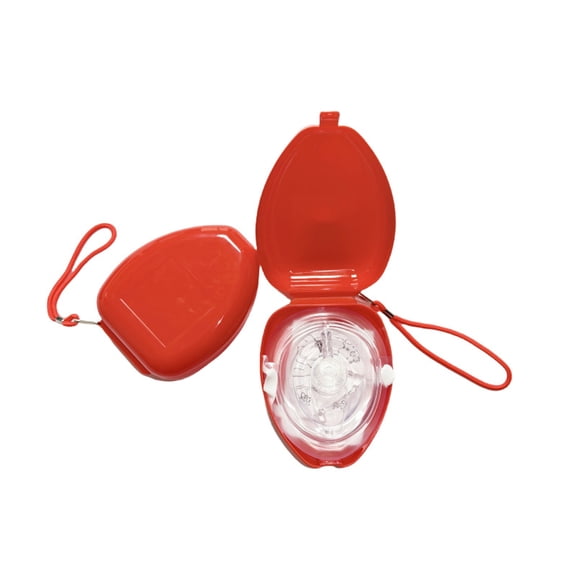 XIRQI CPR Rescue Mask, Adult/Child Pocket Resuscitator, Hard Case with Wrist Strap Gloves & Wipes