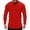 D4/Red, variant on Afdoent Mens Long Sleeve T-Shirt Sports Fitness Solid Color Crew Neck T Shirt Outdoor Curved Hem Top Fashion Casual For Everyday Wear