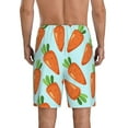 thumbnail image 3 of Kdxio Cartoon Carrot Print Mens Sleep Shorts Bottoms Soft Comfy Pajama Wear Pants with Drawstring Pockets, 3 of 7