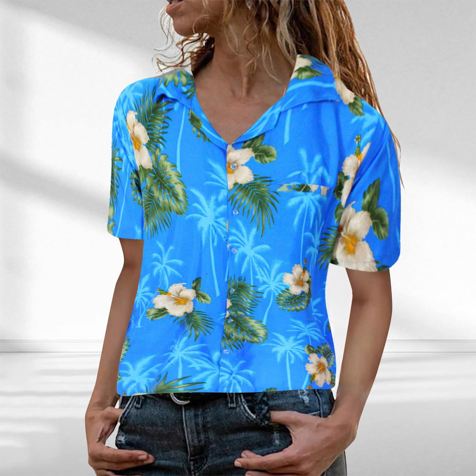 Men's All Over Print Hawaiian Floral T-shirt in Optic / Burgundy