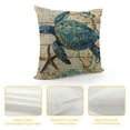 thumbnail image 4 of Chilfamy Mediterranean Nautical Outdoor Throw Pillow Covers Beach Coastal Sea Turtle Octopus Whale Seahorse Cushion Cases Decorative Summer Ocean Decor for Couch Patio Furniture  White, 4 of 5