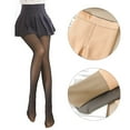 thumbnail image 3 of Winter Thermal High Waist Opaque Tights For Women Fleece Lined Control Top Warm Pantyhose-300g Black -connecting -Black -connecting, 3 of 5
