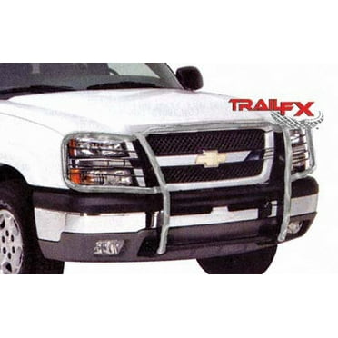 TrailFX 1520251101  Grille Guard 1 pc Polished SS  W/Brush Guard w/o Skid Plate