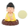 thumbnail image 2 of Solar Powered Nodding Buddha Statue, Energy Saving Auto Nodding Monk Figurine for Luck Wealth, 2 of 8