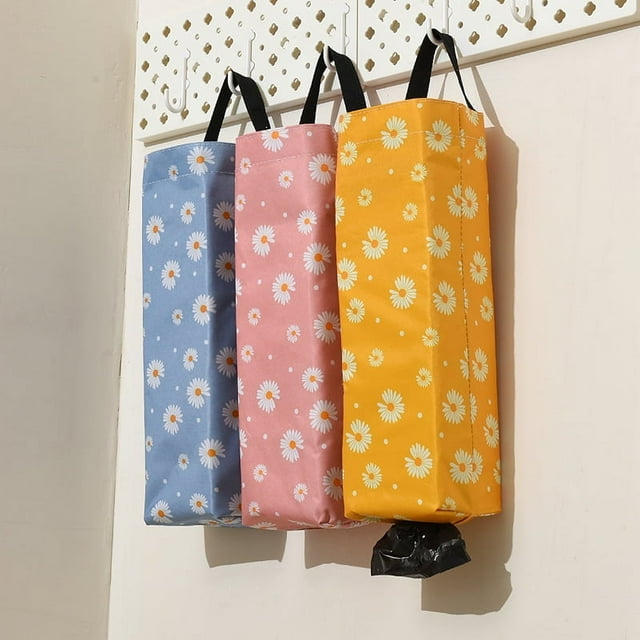 Bolsa de basura de cocina colgante, bolsa de almacenamiento, bolsa de montaje en pared, bolsa de plástico, extracción, bolsa de almacenamiento Daisy