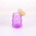 thumbnail image 4 of Mainstays Gobelet En Verre Nervuré Violet Avec Paille – 532 ml, 4 of 5