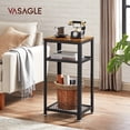 thumbnail image 2 of VASAGLE Tall Side Table, Telephone Table End Table with 2 Mesh Shelves for Living Room Bedroom Home Office, 2 of 10
