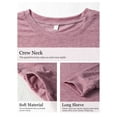thumbnail image 6 of Xuanfei Women Heart Graphic Crew Neck Long Sleeve Side Pocket Top, 6 of 7