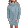 thumbnail image 5 of Suéter de punto con cuello alto y cuello redondo de Europa y Estados Unidos para otoño e invierno, 5 of 5