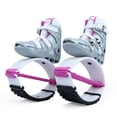 thumbnail image 4 of Joyfay Jumping Shoes XX-Large Fitness Bounce Boots for Unisex Children Adults Silver Shell 3pcs Buckles 3pcs Rose Pink Springs, 4 of 9
