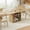 Wood, variant on WARAYZ Extendable Dining Table with Storage, 47"-63" Rectangular Wood Table, Sliding Door Cabinet, Space Saving for 4-8 People, Wood