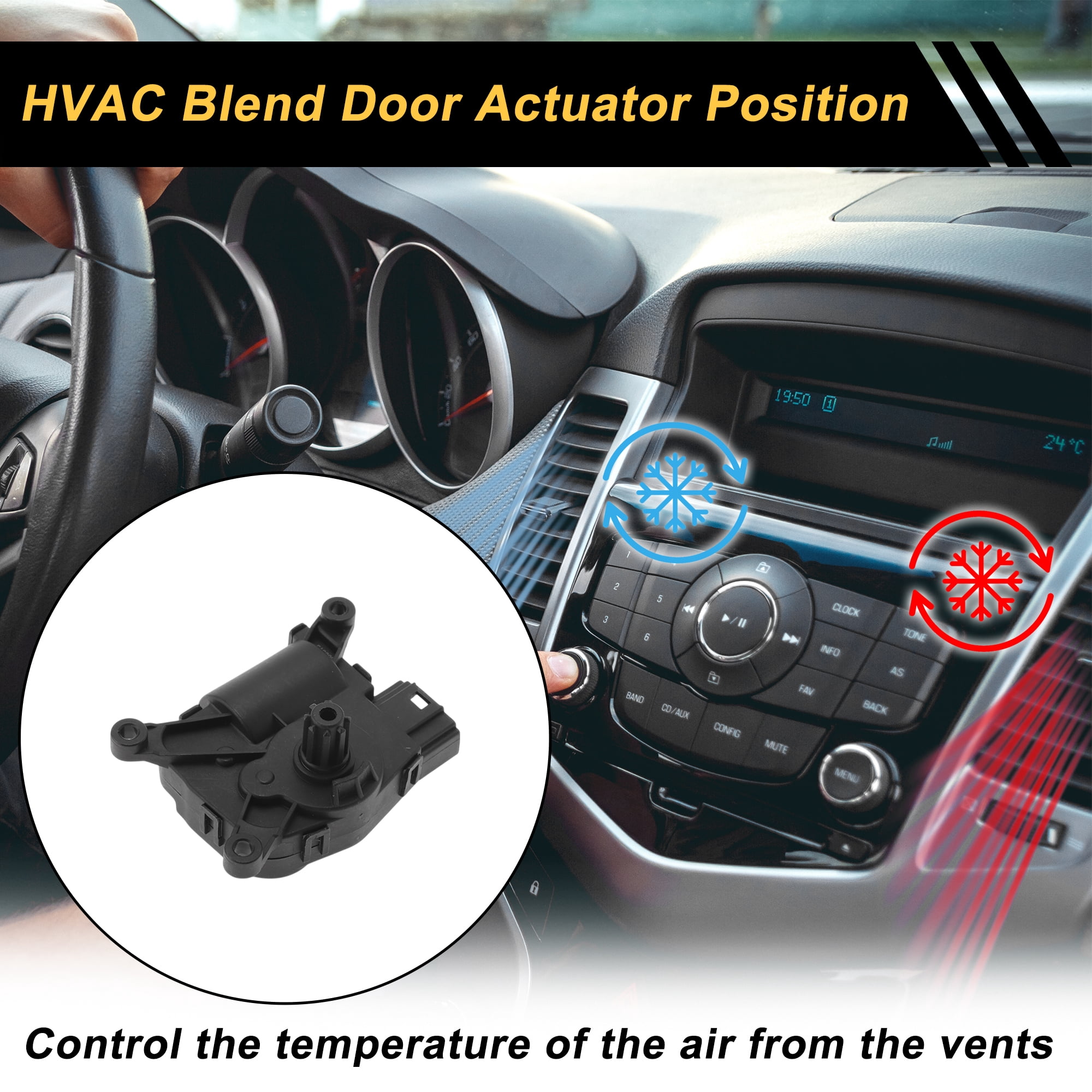 Unique Bargains HVAC Heater Blend Door Actuator Replacement for Ford Focus 2012-2017