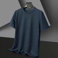 thumbnail image 1 of Nouveau T-shirt à Manches Courtes Col Rond Gaufré pour Hommes, 1 of 5