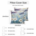 thumbnail image 3 of Waterproof Throw Pillow Covers Set of 2, 20x20 Inch Spring Summer Floral Decorative Pillowcases Outdoor Pillow Slip Cushion Covers Set for Couch Tent Watercolor Summer Dragonfly, 3 of 7