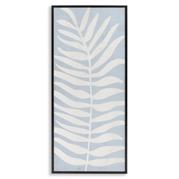 Stupell Industries Modern Minimal Leaf Silhouette Black Framed Giclee Art, 10 x 24, by Natalie Carpentieri