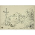 thumbnail image 3 of Elizabeth Murray 14x11 Black Modern Framed Museum Art Print Titled - On the Way from Val’ Oscuro to Nice (1842), 3 of 5