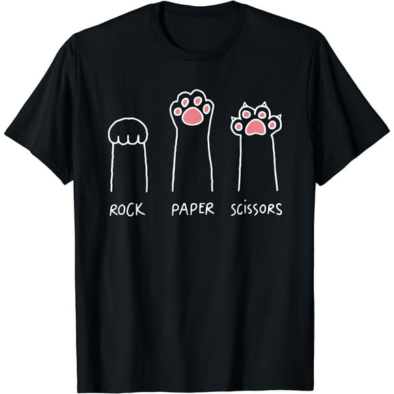 rock paper scissors cat paws T-Shirt