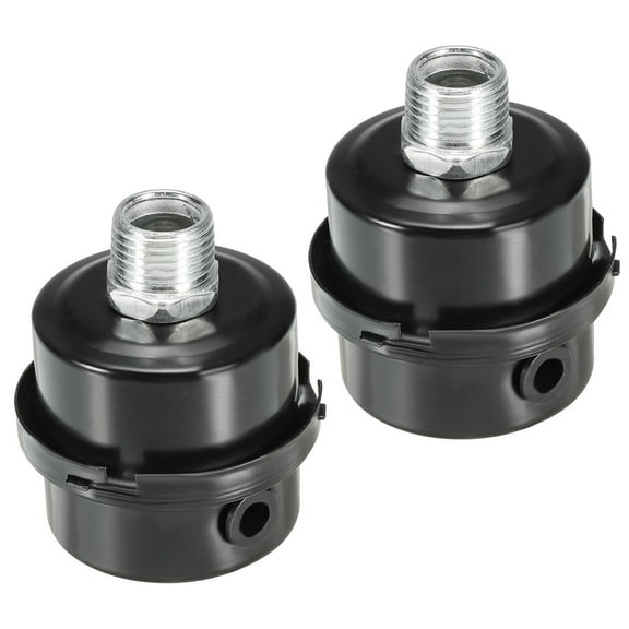 Uxcell G1/2 Air Compressor Silencers Filter, 2 Pack Intake Muffler, Black, White