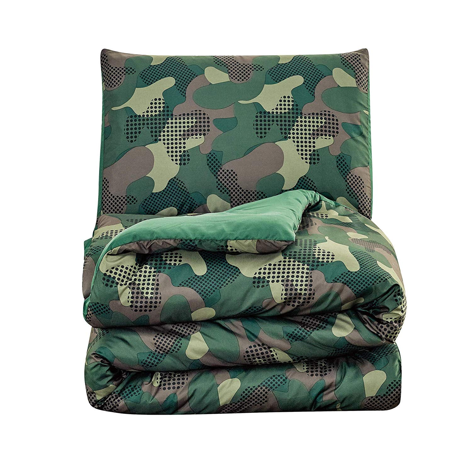 Kids Collection Bedding 4 Piece Boys Army Green Twin Size Comforter Set