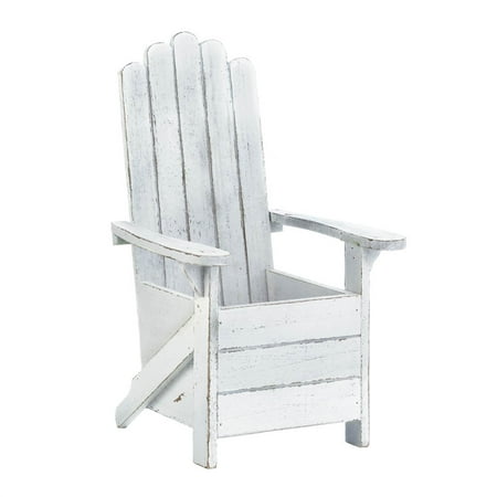 Wood Planter Box, Decorative Gardening Planters, White Adirondack Chair ...