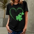 thumbnail image 4 of BLVB St Patricks Day Shirts Womens Crew Neck Short Sleeve Summer T Shirt Shamrock Tee Tops St Patricks Gifts, 4 of 4