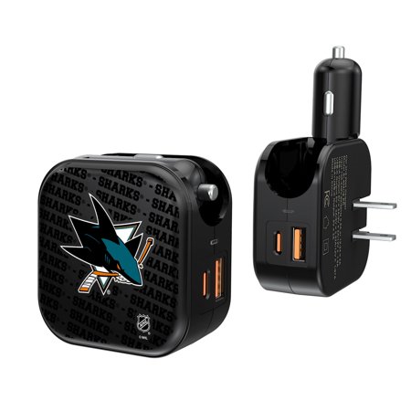 San Jose Sharks Team Logo Dual Port USB Car & Home Charger San Jose Sharks Team Logo Dual Port USB Car & Home Charger