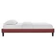 thumbnail image 2 of Modway Reign Queen Performance Velvet Platform Bed Frame in Dusty Rose, 2 of 4