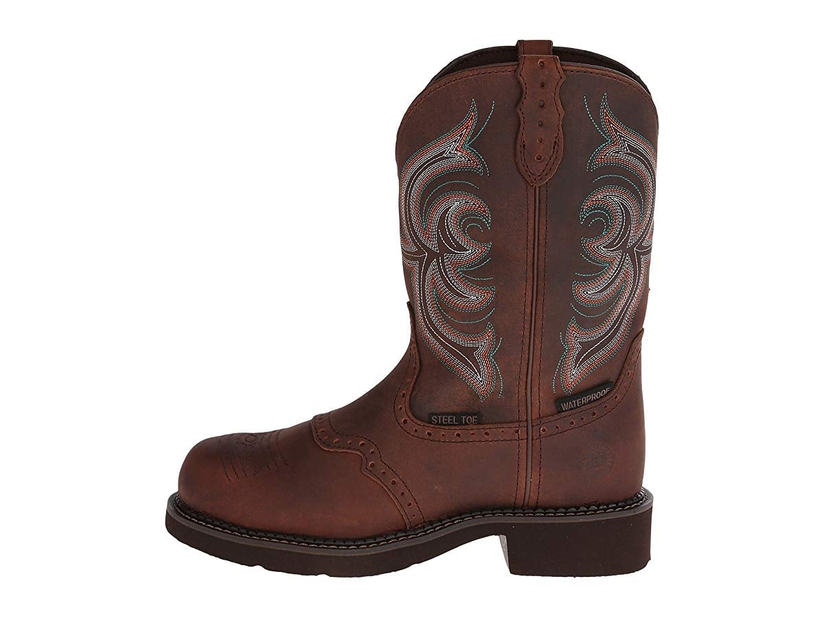 justin steel toe boots womens