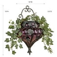 thumbnail image 3 of Grape Vineyard Grapevines Leaves Glass Metal Wall Vase Purple, 3 of 5