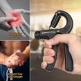 thumbnail image 2 of Paquete de 2 entrenadores de fuerza de agarre, fortalecedor de agarre manual, resistencia ajustable de 22 a 132 libras (10 a 60 kg), pinza antideslizante, perfecto para músicos, atletas y, 2 of 5