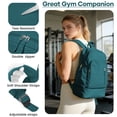 thumbnail image 2 of SYCNB Gym Backpack with Shoe Compartment, Waterproof Lightweight Sport Bag for Men & Women, Casual Travel Swimming Bag, Peacock Blue, 2 of 7