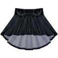 thumbnail image 3 of MSemis Girls Kids Shinny Metallic Ruffle Irregular Hem Ballet Dance Tutu Skirt, 3 of 5