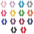 thumbnail image 2 of 9" X 3" Broderie Florale Pure Motif Organza Applique Patch par Paire (2 Pièces) (Rouge), 2 of 2