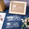 thumbnail image 5 of 4Sheets Sunset Graphics & Decals Sun and Wave Decal Palm Trees Wall Decal Waterproof Reflective Coconut Tree with Sun Car Decorative Decals for Trucks Vans Walls Laptop White, 5 of 7