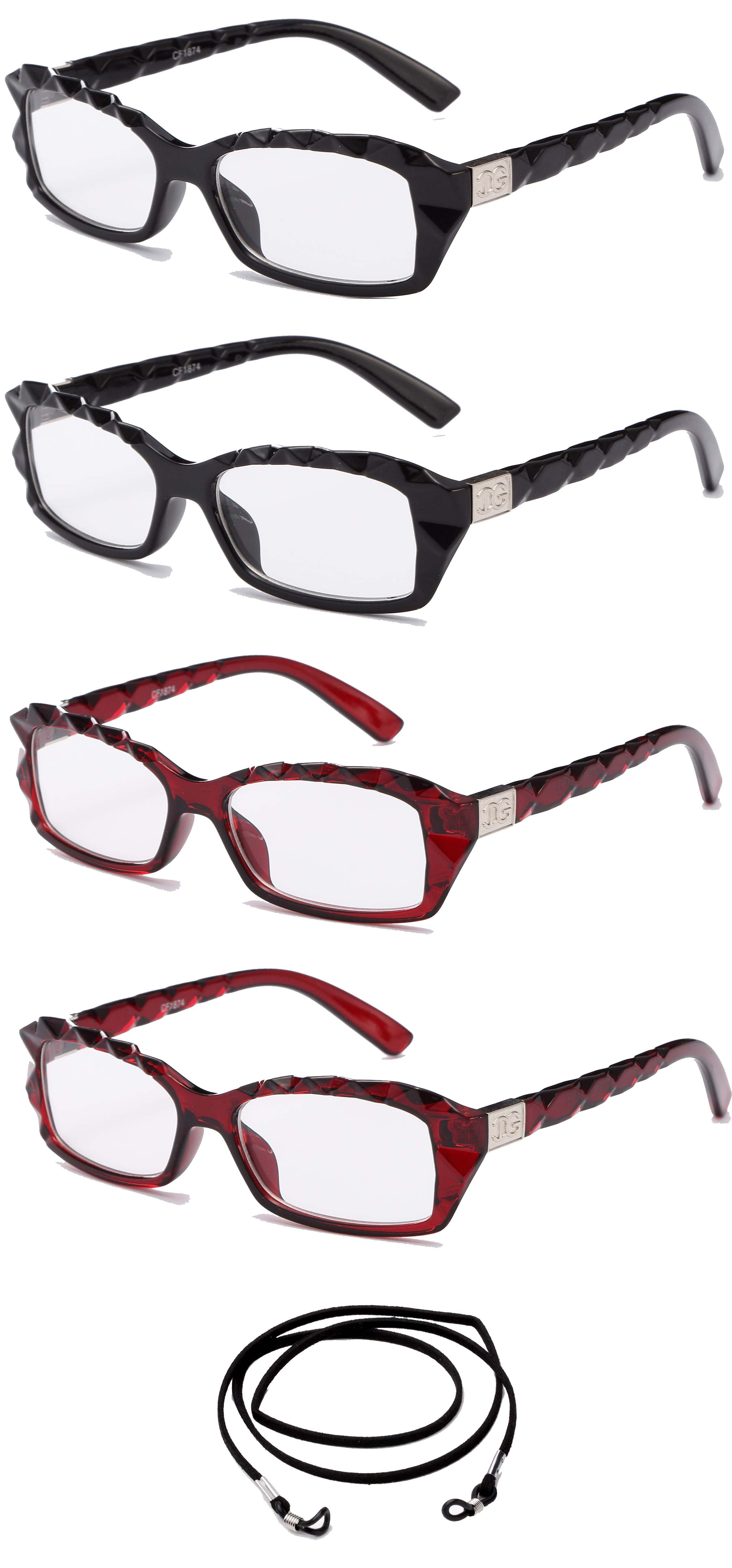 4 Pair RF9028 IG Newbee Fashion Women Fashion Reading Glasses with