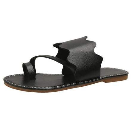 

Jsezml Slippers for Women Flat Thong Sandals Non-Slip Causal Flip Flops Ladies Beach Sandals Dressy Summer Flats Sandals