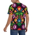 thumbnail image 2 of Fotbe Traditional Floral Polish Baseball Jersey Shirt for Men and Women, Casual Short Sleeves Button Down T-Shirt-Large, 2 of 9