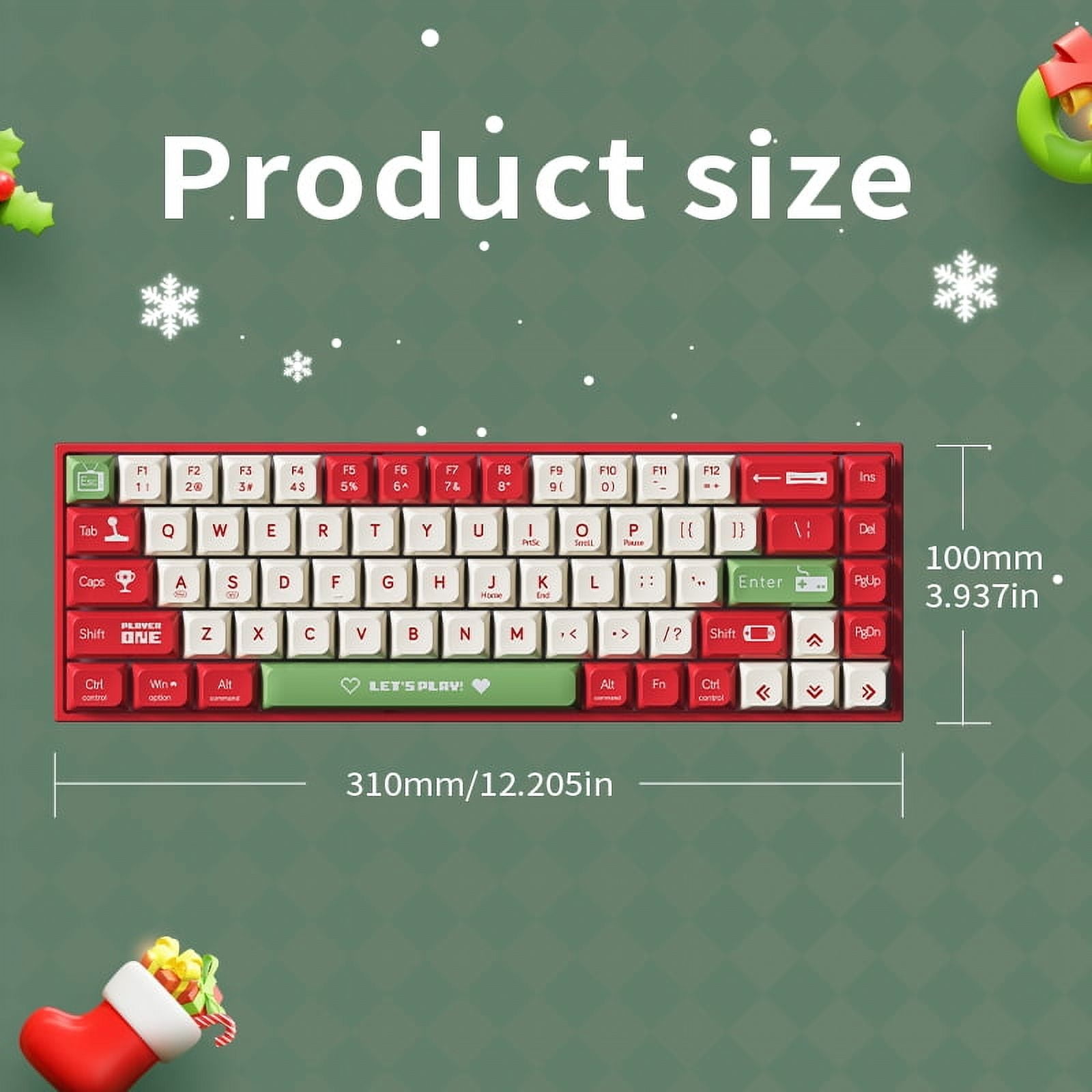 Ajazz AK680 60% 2.4G+BT 5.0 Dual-mode Mechanical Gaming Keyboard