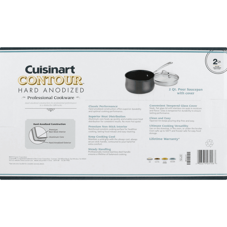 Cuisinart Contour Stainless 2 Quart Pour Saucepan with Cover
