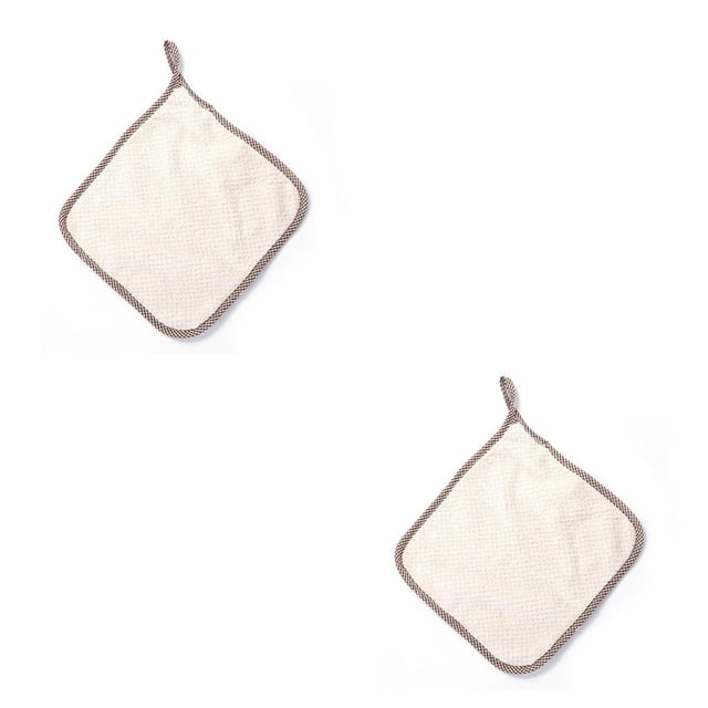 Monstrate Paño de cocina Olla absorbente Vajilla Aceite antiadherente Trapo de grueso Toalla de baño Herramientas de limpieza Beige Blanco beis blanco 2piezas Monstrate CBP073046