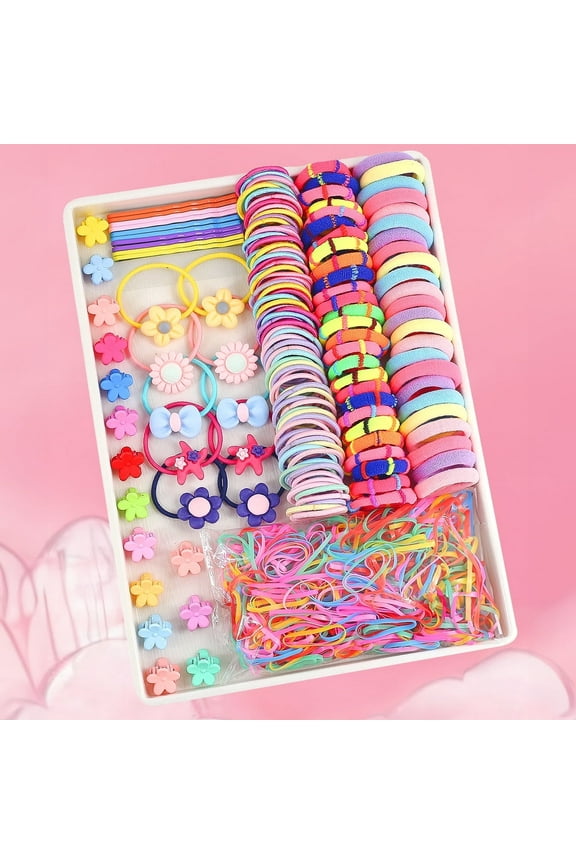 110-Piece Hair Ties for Girls - No-Damage Stretch Hair Holders, Soft Elastics for School & Sports (Candy Colors)