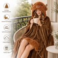 thumbnail image 4 of Halloween Women Wearable Blanket Hoodie, Blanket Cute Animals Warm Plush Blankets, 4 of 9