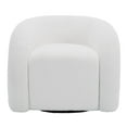 thumbnail image 4 of Boucle Swivel Barrel ChairSet of 2, No Assembly Round Upholstered Armchair Accent Chair Single Sofa Chair for Living Room-White, 4 of 6