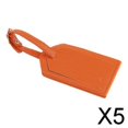 thumbnail image 1 of Etiqueta de equipaje de cuero PU 5x1 pieza naranja Baoblaze, 1 of 8
