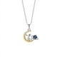 thumbnail image 5 of 2PC Estrella de plata pura 925 collar de pareja diseño pequeño ligero de lujo principito clavícula colgante de piedra lunar de San Valentín (19 * 17 mm para mujeres) (21 * 14 mm para hombres), 5 of 5